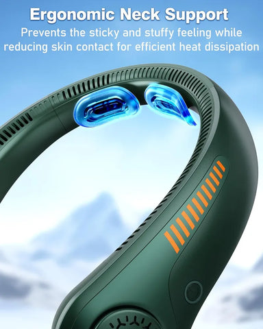 Rechargeable and Portable Neck Fan 5 Speed Quiet Lightweight Long Last