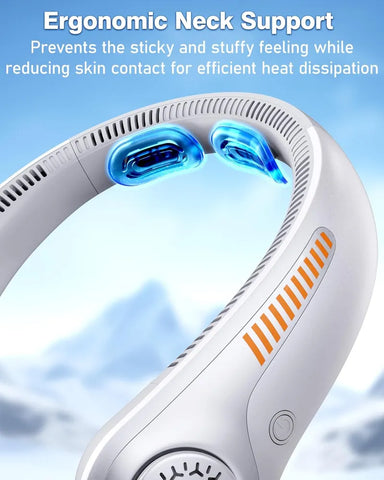 Rechargeable and Portable Neck Fan 5 Speed Quiet Lightweight Long Last
