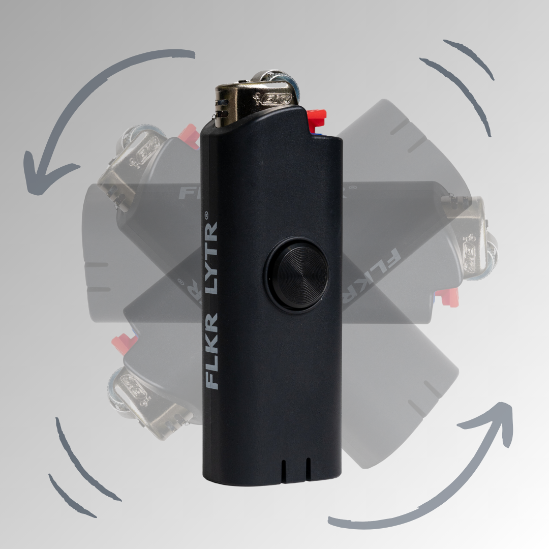 FLKR LYTR® Fidget Spinner Lighter Case Must Have "DRK NYTE" for Bic® Spinner Lighter Case | FLKR LYTR