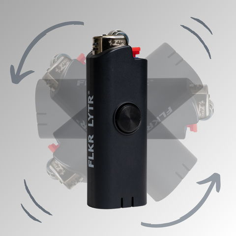 FLKR LYTR® Fidget Spinner Lighter Case Must Have "DRK NYTE" for Bic® Spinner Lighter Case | FLKR LYTR