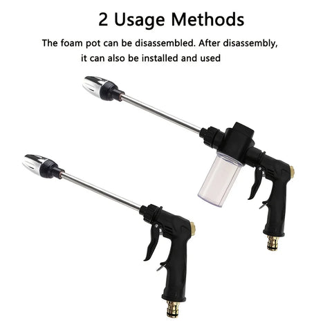 Garden Watering Gun Hose Nozzle High-pressure Car Washing Water Gun Household Long Rod Spray Gun Cleaning Lawn Irrigation Tool