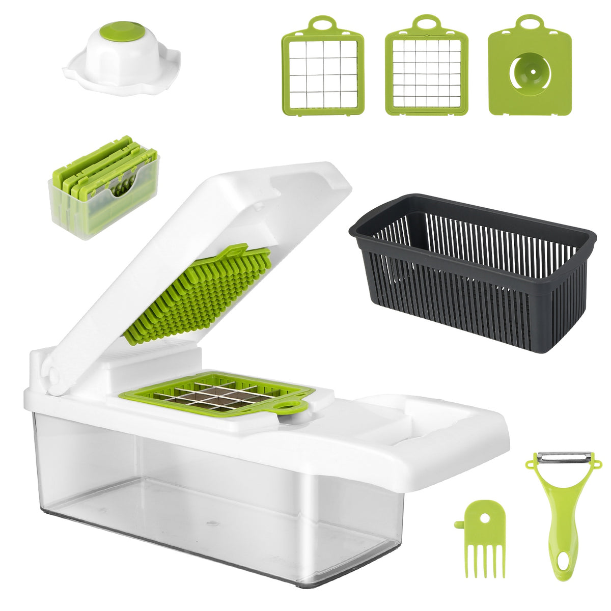 12 In 1 Vegetable Chopper With Container Kitchen Food Slicer