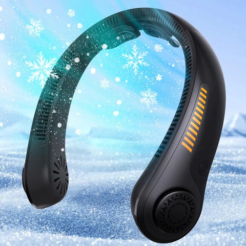 Rechargeable and Portable Neck Fan 5 Speed Quiet Lightweight Long Last